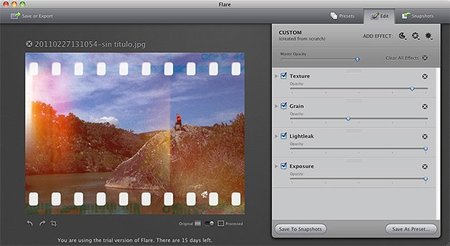 Flare: retoque instantáneo para Mac
