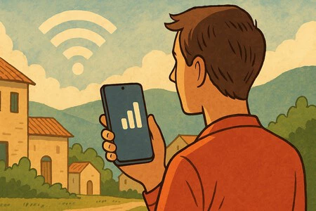 cobertura en un pueblo