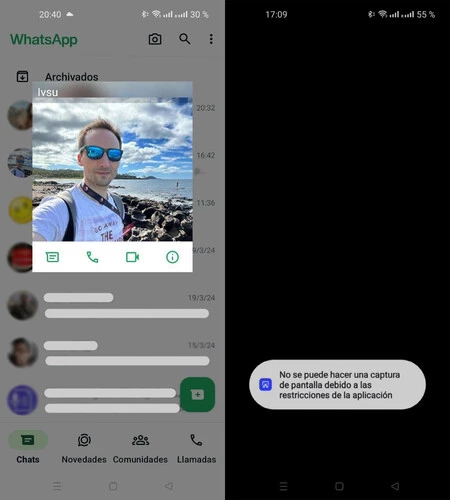 Android 用 WhatsApp でのスクリーンショットのロック