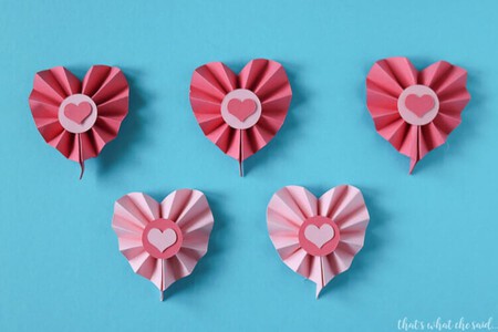 Paper Rosette Hearts 8