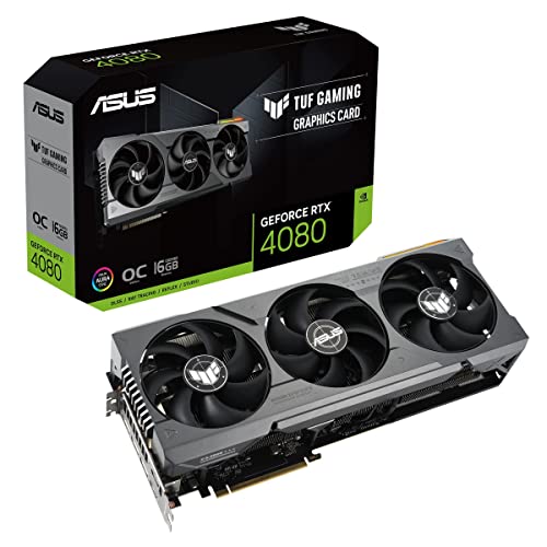 ASUS TUF Gaming NVIDIA GeForce RTX 4080 OC Edition, Tarjeta gráfica Gaming (PCIe 4.0, 16 GB GDDR6X, HDMI 2.1a, DisplayPort 1.4a)