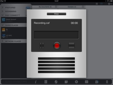 Grabando audio desde Cloud Connect Pro