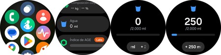 Agua en Galaxy Watch