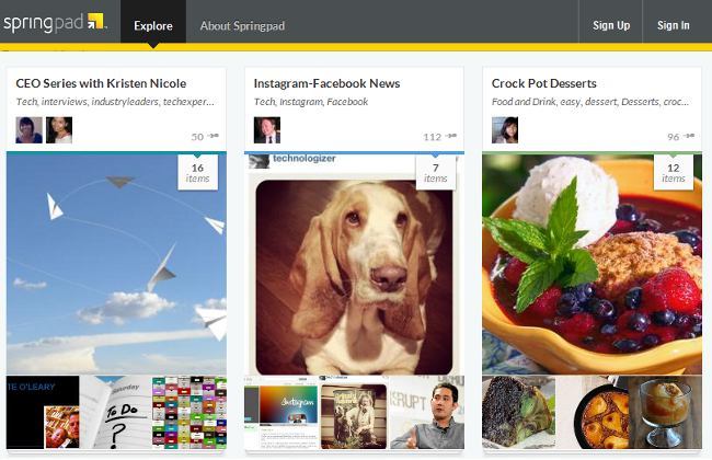 Springpad 3.0 con nuevo diseño y la posibilidad de crear notas públicas