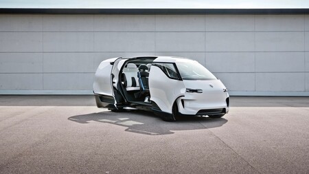 Porsche Vision Renndienst: una furgoneta eléctrica con un sorprendente interior que podría dar pistas de los Porsche del futuro