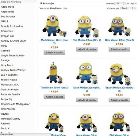 Ya están disponibles los Minions en la tienda en Internet de Tu Peluche