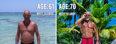 Empezó a hacer ejercicio a los 63 y ahora luce unos espectaculares abdominales a los 70: así es como entrena