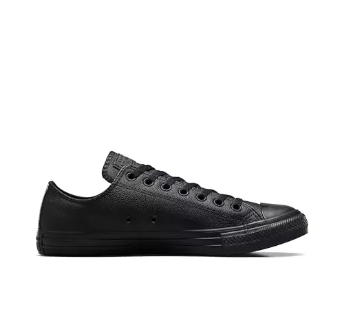 Converse All Star Ox Leather Zapatillas Negras Monocromas-UK 6.5