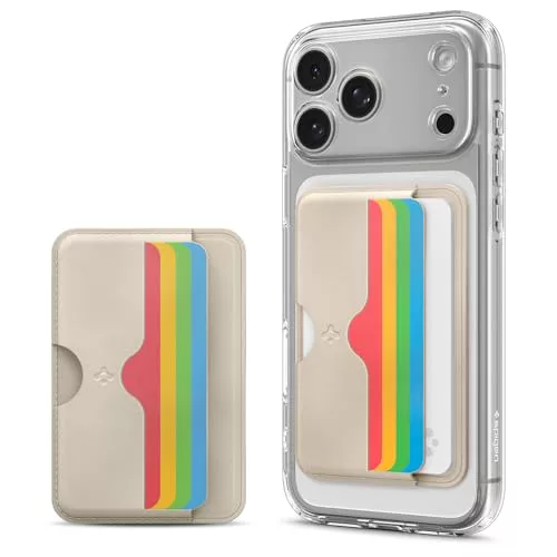 Casesology by Spigen Cartera Magsafe Folder Pop MagFit Cartera Magnética Diseñada para MagSafe Compatible con los Modelos iPhone 17/16/15/14/13/12 Series, Accesorios MagSafe - Rainbow