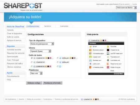 SharePost, otro recurso más para nuestra web en la línea de ShareThis