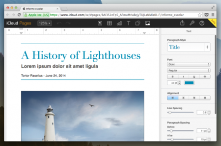 iWork para iCloud recordará nuestras preferencias y el último documento que hemos abierto