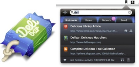 Delibar, guarda tus favoritos en Delicious con estilo