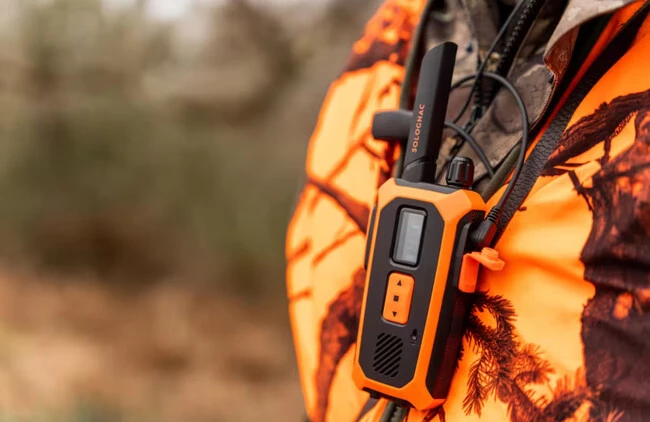Walkie Talkie Caza Solognac 500 Estanco Naranja 10 Km Alcance 1