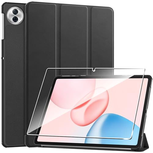 Heioloo Funda para Honor Pad 10 12.1" Protectora Carcasa con Auto-Sueño/Estela, + [1 Piezas] Templado Protector de Pantalla [PU Cuero] [Ultradelgada Carcasa] [Función de Soporte]