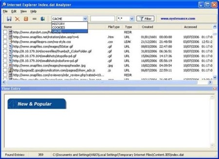Index.dat Analyzer, elimina tu rastro de navegación