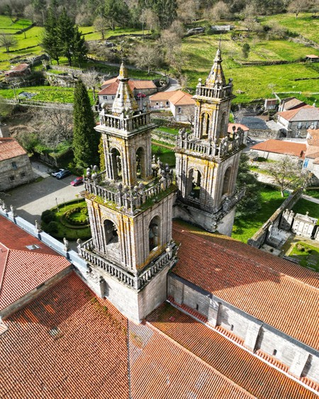 Oseira Town Galicia Beautiful Monument Monastery Rural Getaway Winter Spain