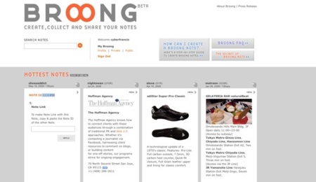 Broong, comunidad en torno a las notas multimedia