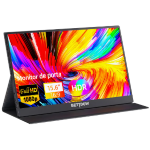 Monitor Portátil Gamer Bettdow 15.6'' Full HD 60Hz IPS Compatível 4K Preto
