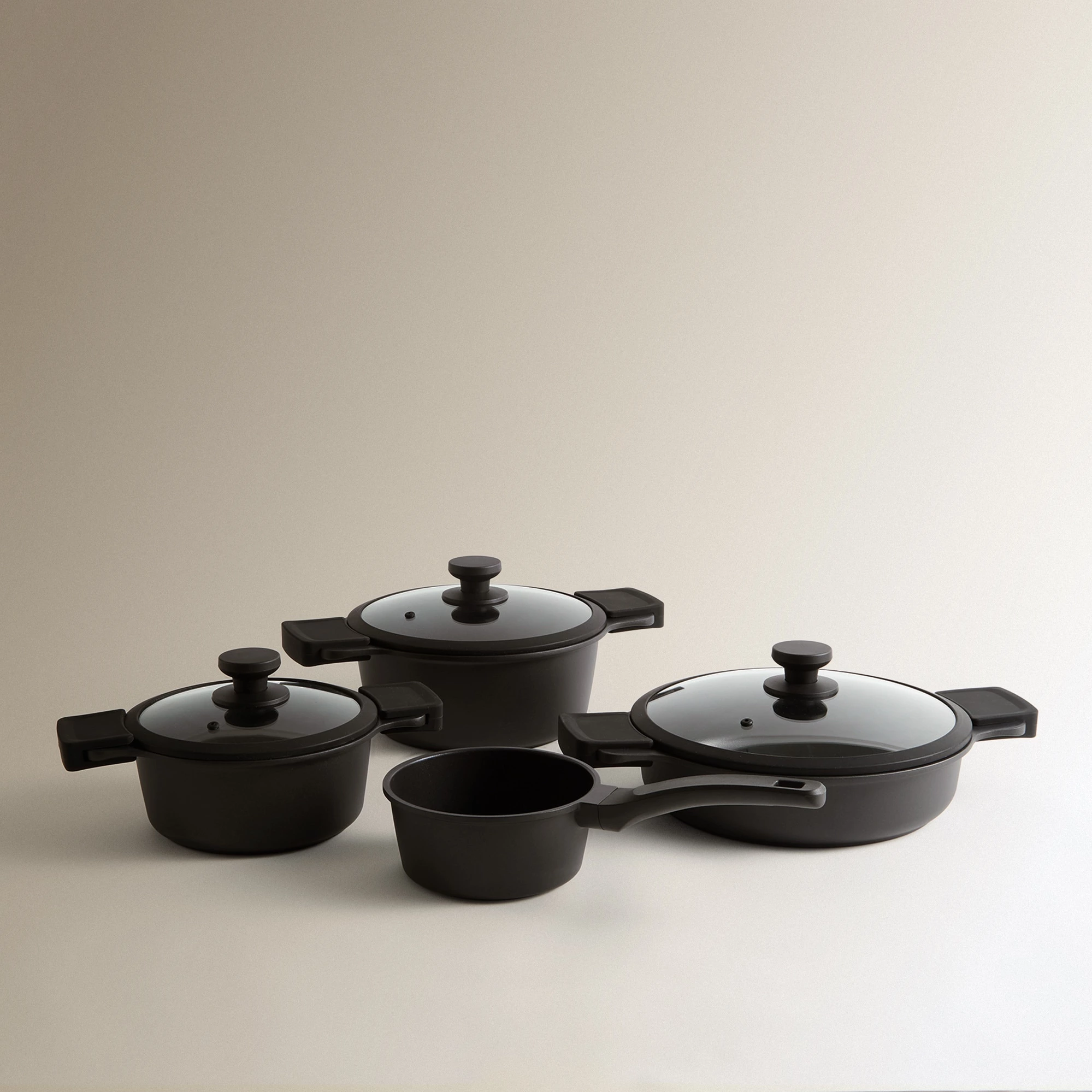 Batería de cocina 4 piezas de aluminio fundido Excellent Pro El Corte Inglés - Negro