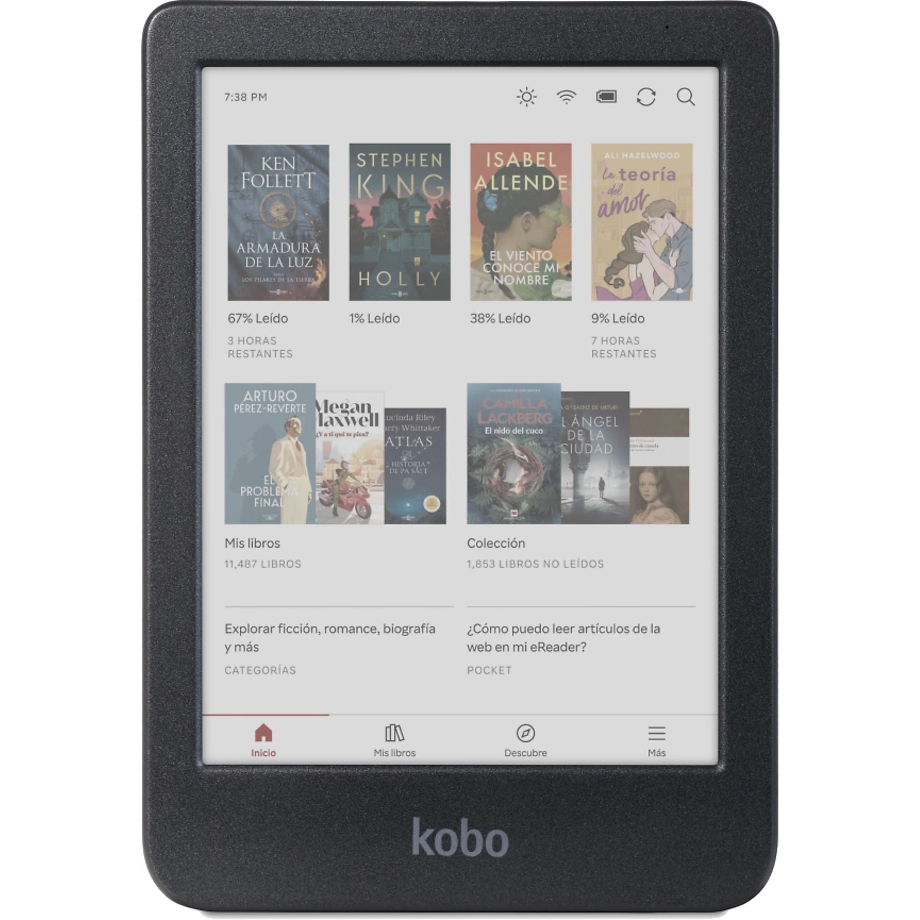 eBook - Kobo Clara Colour, Pantalla Táctil Color E-Ink Kaleido™ 3 de 6”, 16GB, Comfortlight PRO, IPX8, Pantalla color, Negro