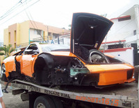 Lamborghini Murciélago butanero sufre un problema eléctrico