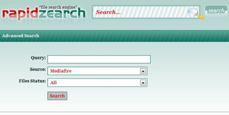RapidZearch, busca archivos en RapidShare y otros servidores de descarga directa