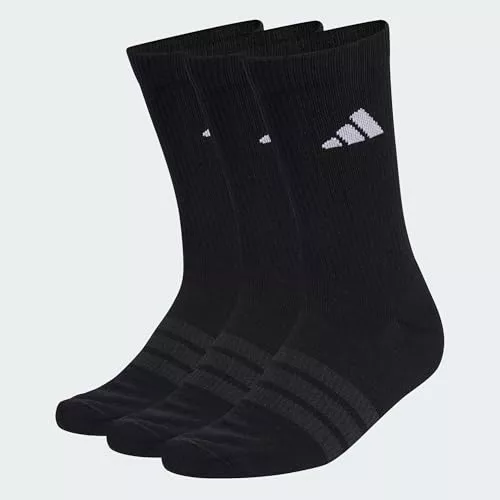 adidas Unisex adulto Cushioned Sportswear Crew Socks 3 Pair Pack, black/black/white, 40-42
