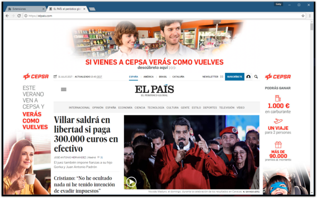 Chrome Sin Bloquear Anuncios