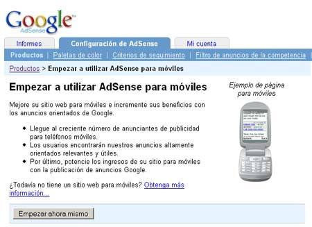 Google Adsense para móviles oficialmente lanzado