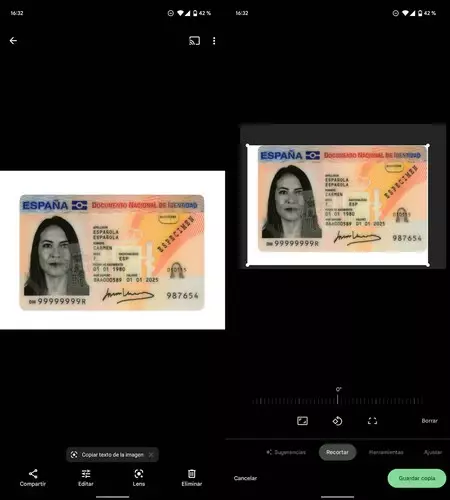 Google フォトを使用して ID を編集する