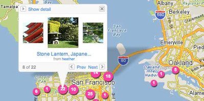 Flickr Maps, Flickr obtiene geolocalización con Yahoo! Maps