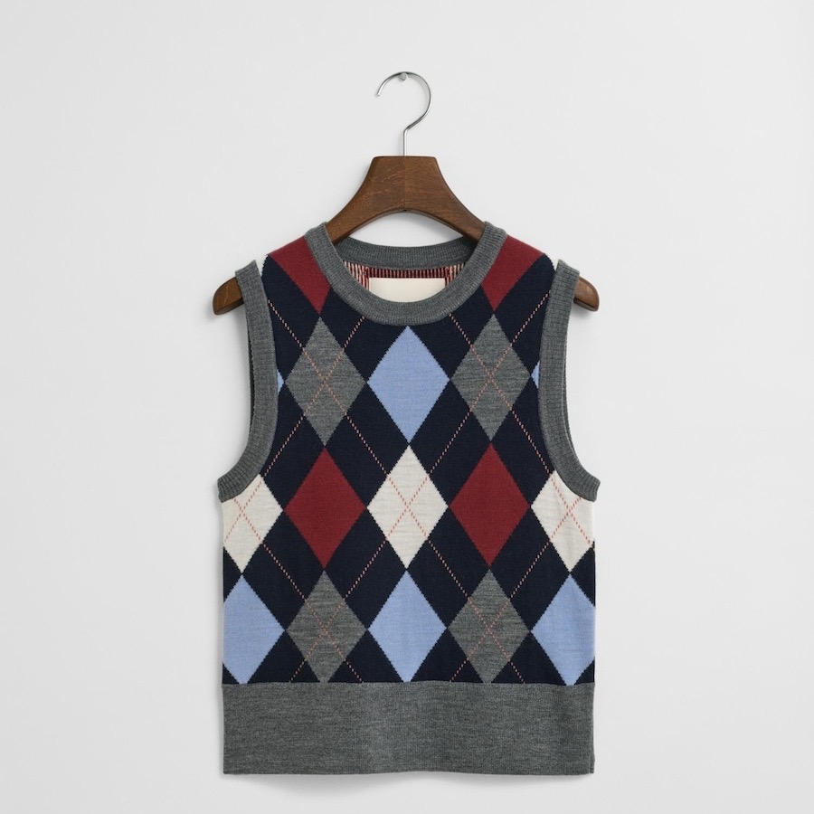 Chaleco de cuadros Gant