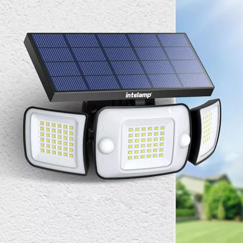 intelamp Foco Solar Exterior con Sensor de Movimiento
