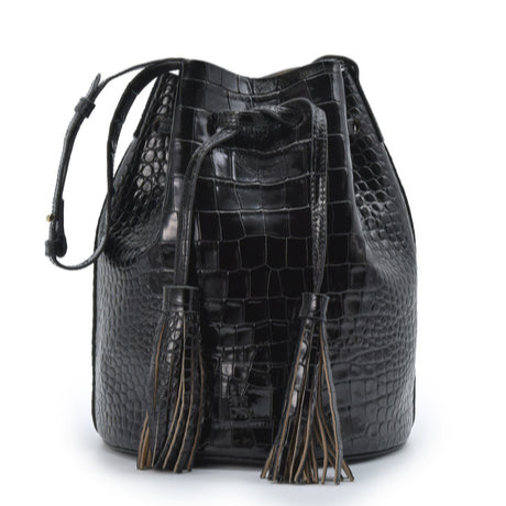 Leandra
Bandolera de mujer de piel grabada en coco soft con brillo tipo saco en color negro