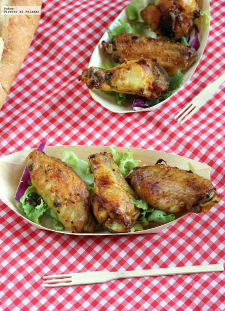 Alitas de pollo al curry. Receta de aperitivo