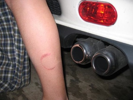 El escape del Mini Cooper S está que arde
