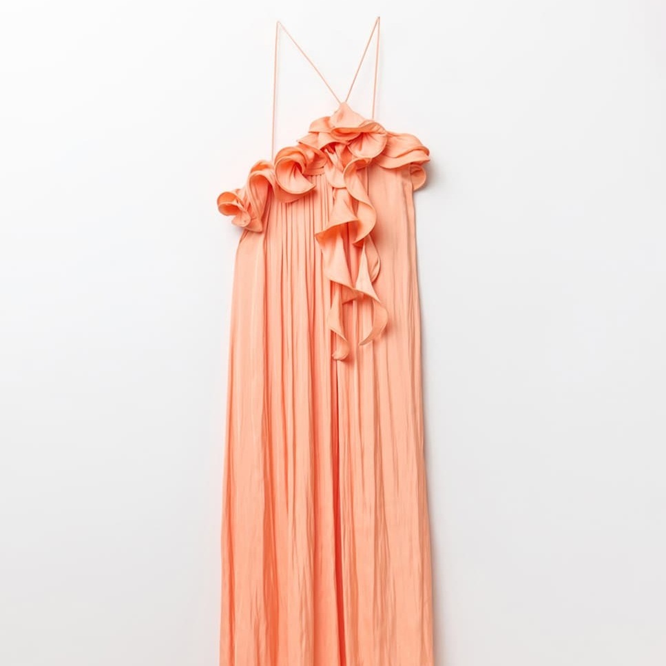 Sfera - Vestido tirantes volante.