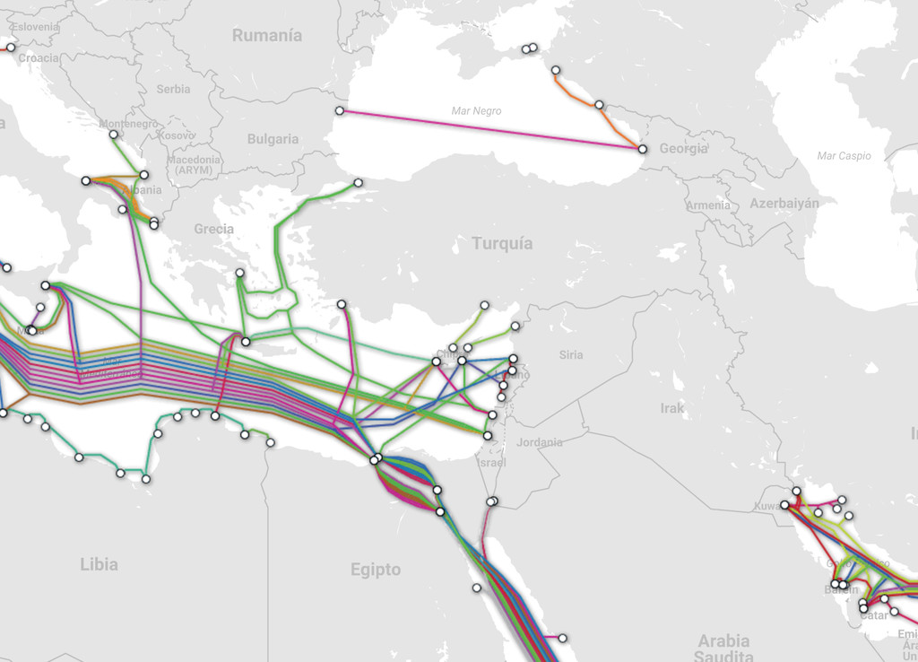 Todos los cables submarinos que conectan al mundo, a la vista en este ...