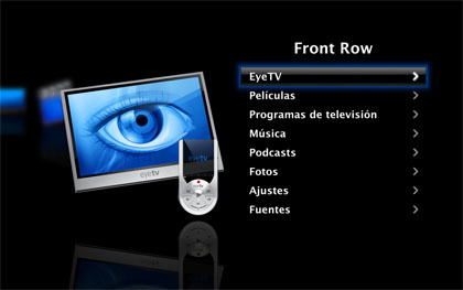 Integra EyeTV en FrontRow con PyeTV