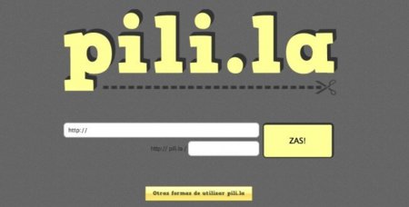 Pili.la es un acortador que las hace pequeñas (las URLs)