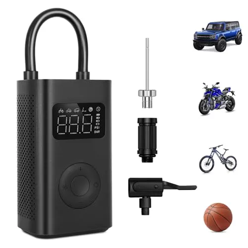 Nuevo Mi Mijia Portable Electric Air Compressor 2,Compresor de aire Portátil (0.2 10.3 bar/3-150 psi, 6 Modos, Batería de 2000mAh, 14.4Wh, Carga USB-C, Pantalla LED)