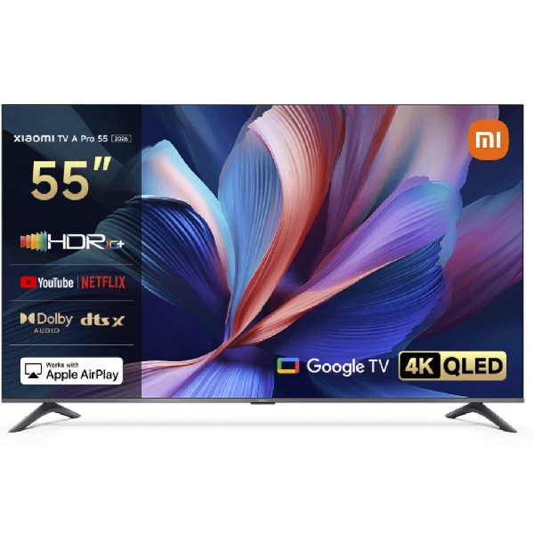 XIAOMI - TV QLED 138 cm (55') Xiaomi A Pro 2026 UHD 4K con Google TV, HDR10+, Dolby Audio DTS-X.