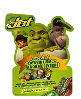 Shrek III viene acompañado de un dulce lanzamiento, el chocolate Jet Verde Shrek