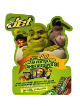 Shrek III viene acompañado de un dulce lanzamiento, el chocolate Jet Verde Shrek
