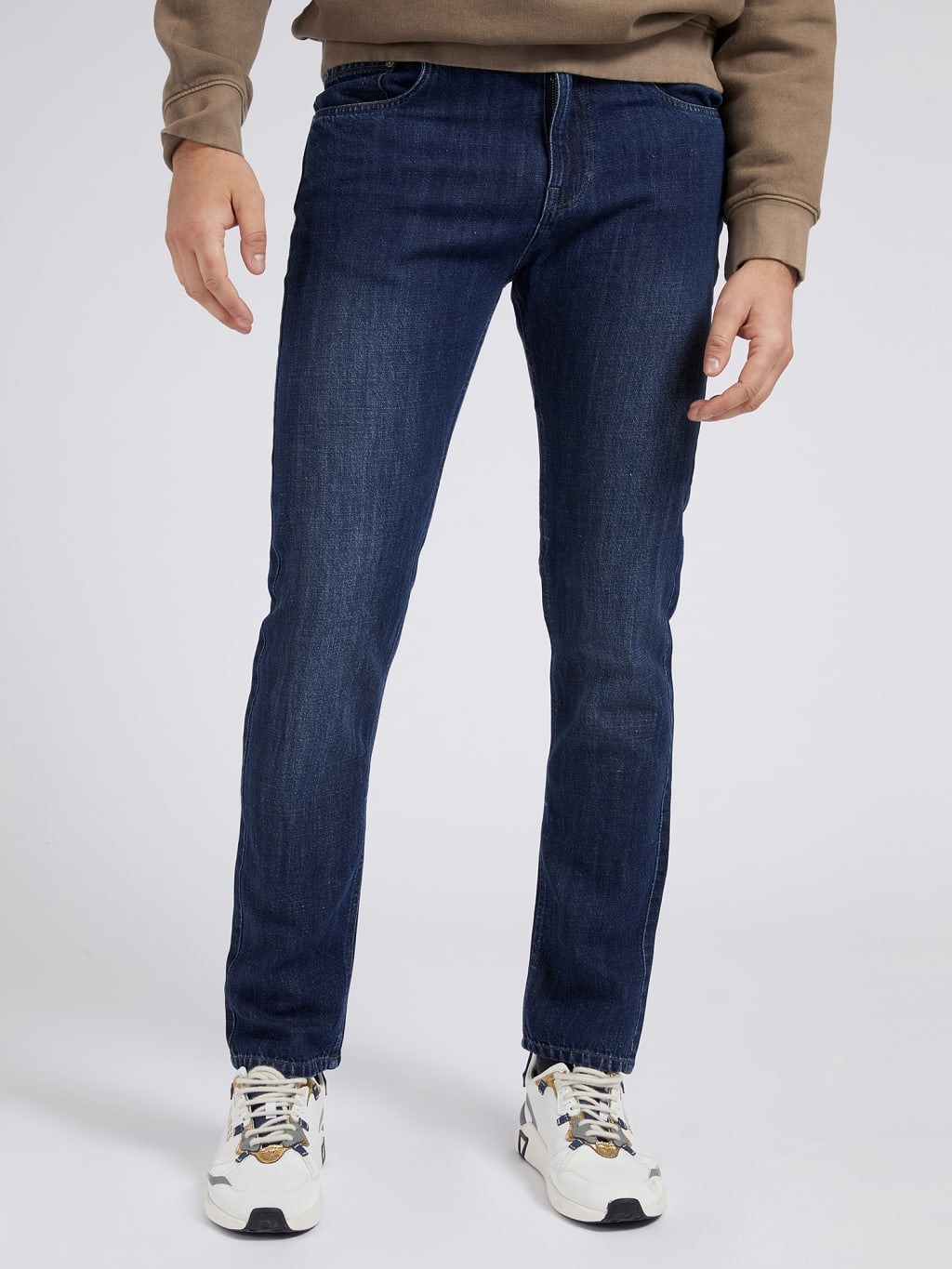 Vaqueros slim mixto de lino