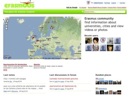 Erasmoos, red social para los estudiantes de Erasmus