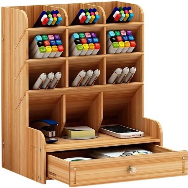 Organizador de madera para escritorio