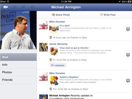 Descubierta la aplicación oficial de Facebook para el iPad