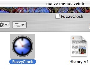 FuzzyClock, las horas escritas