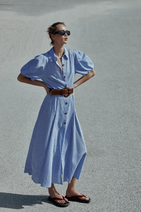 Vestidos Camiseros Lino Verano 2026 Zara Mango Elegantes Bonitos Anchos Comodos